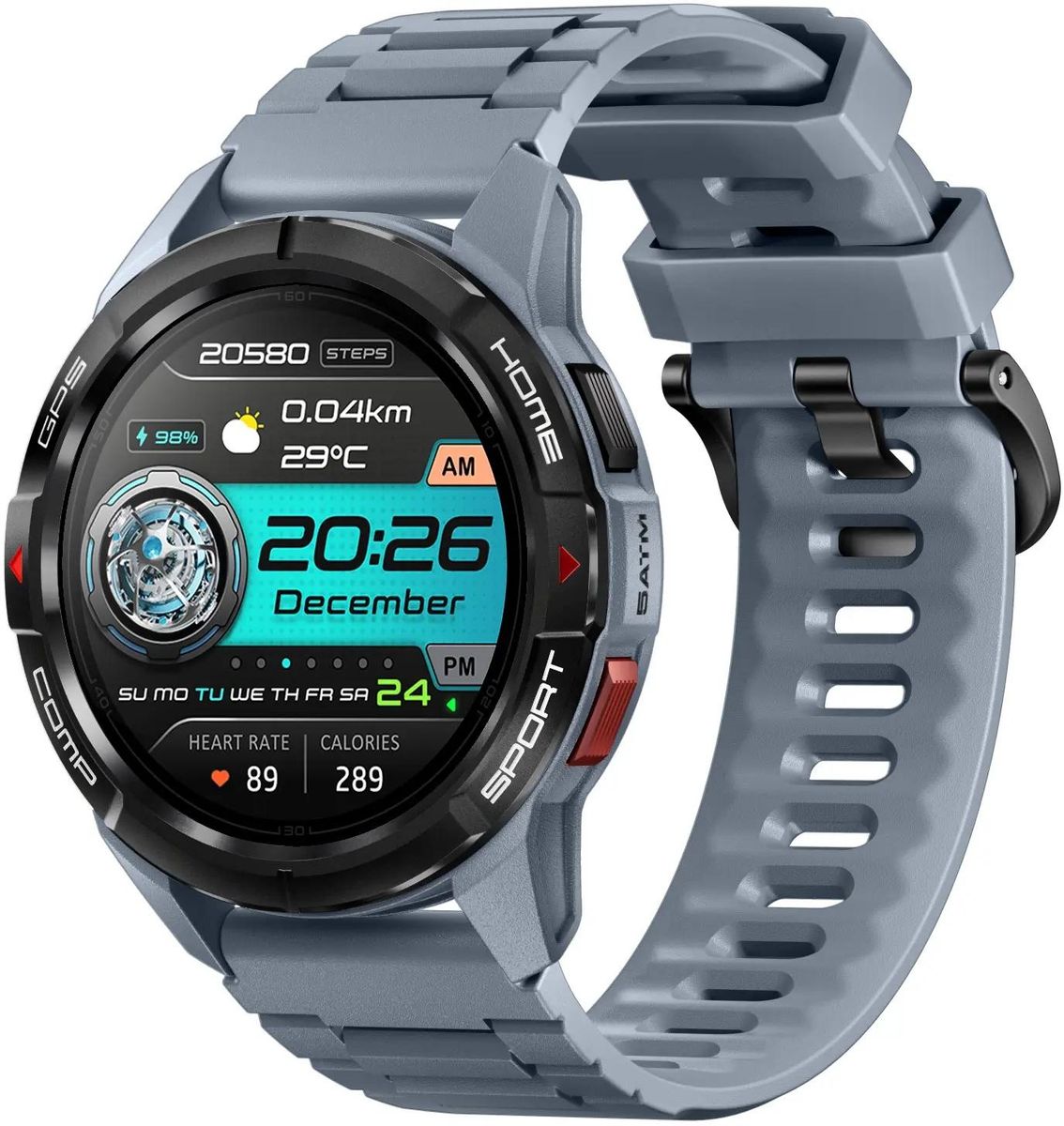 Смарт-часы MIBRO GS Active,  47мм,  1.3",  серый/серый [xpaw016gr]